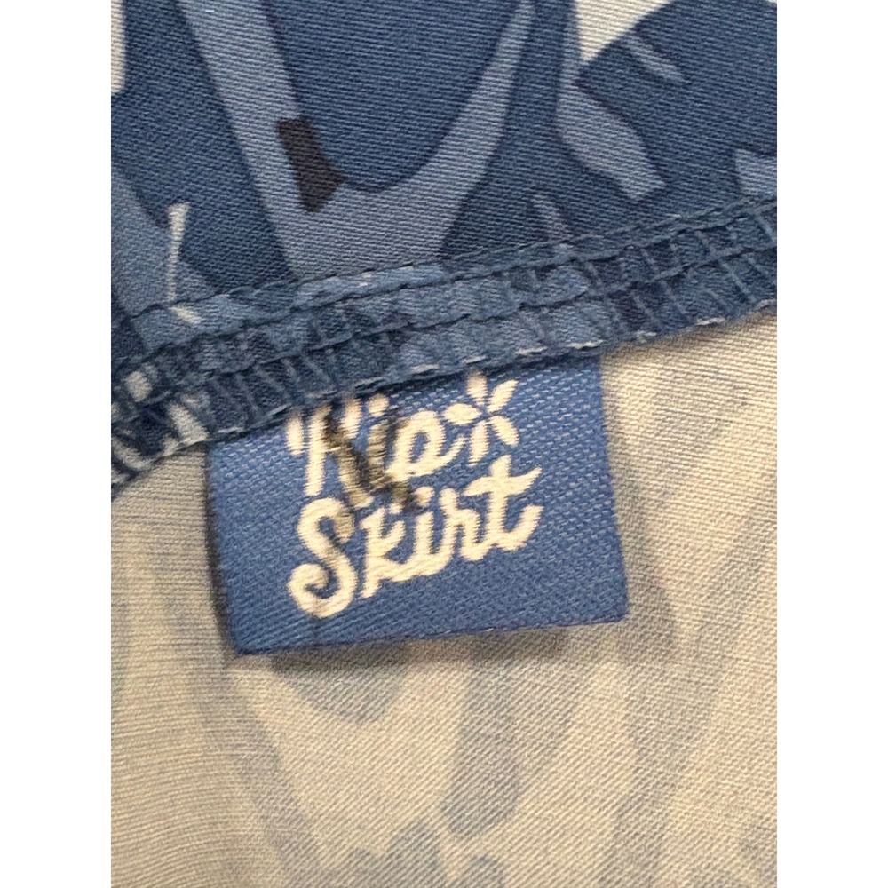 Ripskirt Hawaii Sundress Short XL Blue Floral Pockets Knee Length Sleeveless - Picture 6 of 9